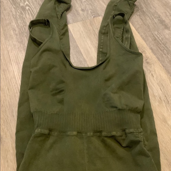 NWOT Free People Movement Good Karma Onesie In Vintage Secret Moss - Picture 8 of 12